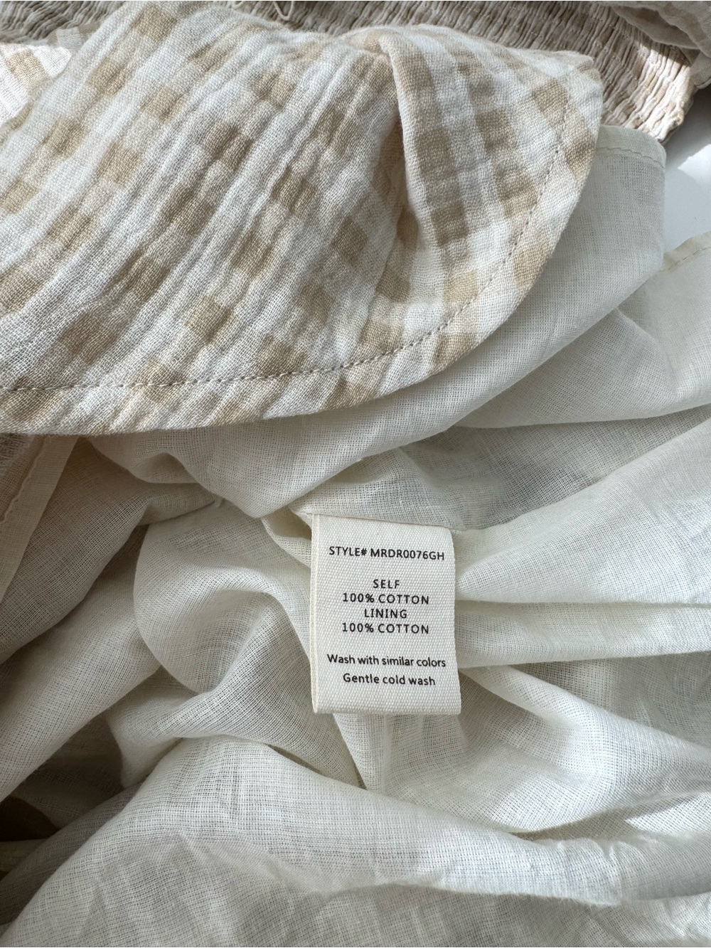 NWT Worth Collective Cotton Gingham Smocked Maxi Dress XS Cottagecore maternity - Picture 7 of 7